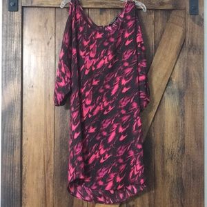 Express pink and black dress